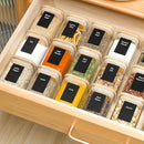Juego de 12 frascos de vidrio cuadrados con tapas de bambú, reutilizables, contenedores multiusos para té, café, harina, azúcar, dulces, galletas y especias