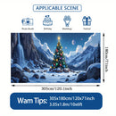 2D Banner de Puerta, 1 Pieza, Banner de Puerta de Navidad Festiva - Poliéster, Tema de Papá Noel, No Necesita Electricidad, Ideal para Decoración de Vacaciones, Fiestas de Halloween y Hawái, Decoración de Jardín al Aire Libre, Decoración de Navidad al Ai