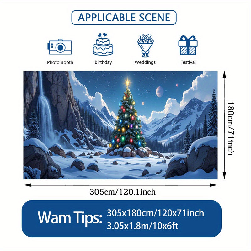 2D Banner de Puerta, 1 Pieza, Banner de Puerta de Navidad Festiva - Poliéster, Tema de Papá Noel, No Necesita Electricidad, Ideal para Decoración de Vacaciones, Fiestas de Halloween y Hawái, Decoración de Jardín al Aire Libre, Decoración de Navidad al Ai