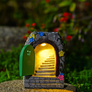 Farol solar de resina en forma de casa en tronco para árboles, adecuado para jardines, patios, céspedes, entradas, estanques y alfeizares, regalos especiales para amigos durante festividades