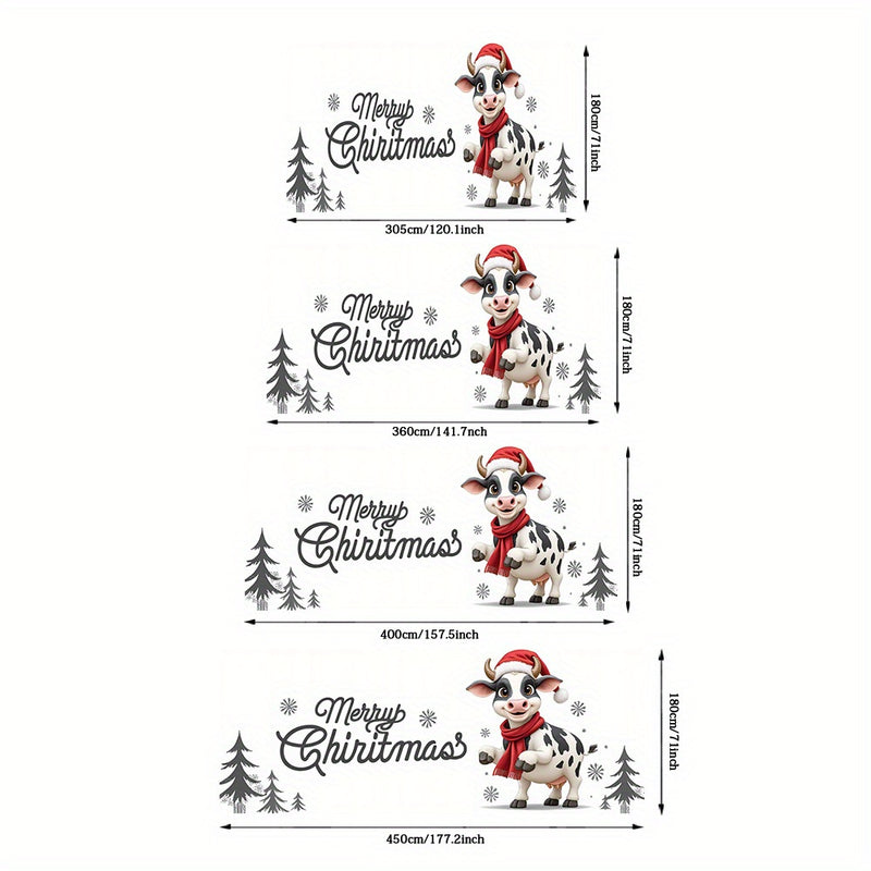 Banner de puerta 2D, 1 unidad, Decoración Navideña con Gorro y Copo de Nieve, Poliéster, para fiestas navideñas, bodas, decoración de habitaciones o jardines al aire libre
