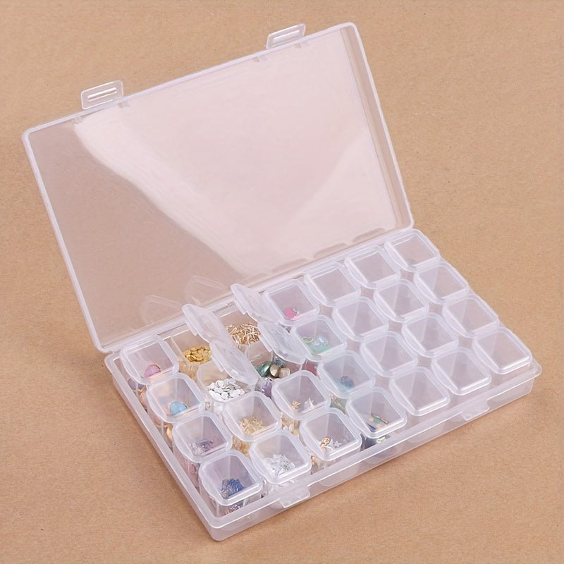 Caja De Almacenamiento De Plástico Transparente Accesorios De Joyería A Prueba De Polvo Caja De Embalaje Artículos Pequeños Contenedor Collar Pulsera Anillo Pendientes Cuentas Caja De Almacenamiento De Joyería De Arte De Uñas