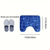 Juego de 1/3 tapetes para baño suaves y absorbentes, con alfombras antideslizantes, tapete contorneado en forma de U y cubierta para tapa de inodoro, superficie con relieve floral, respaldo antideslizante, absorbente de agua, lavable a máquina, ideal par