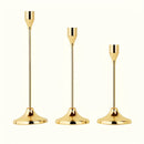 Juego de 3 Piezas de Candelabros Cónicos de Metal para Decoración de Fiestas Navideñas - Candelabro con Vela Cónica Adecuado para Bodas, Fiestas de Cumpleaños y Decoración de Mesas en Casa (Velas No Incluidas)
