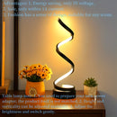 Lámpara de mesa LED espiral, luz de escritorio de metal con cuello de cisne regulable, control de botón de pulsar, alimentada por USB, iluminación ajustable, acabado pulido, para oficina, dormitorio, sala de estar - Idea de regalo