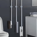 1/2/3pcs Soporte para trapeador y escoba montado en la pared, organizador de plástico de estilo contemporáneo, solución de almacenamiento fuerte adhesivo sin taladro para baño y cocina, ganchos de utilidad