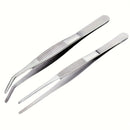 2pcs Pinzas de Acero Inoxidable - Puntas Curvas y Rectas, Empuñadura Ergonómica de Precisión para Jardinería, Cultivo de Suculentas, Arte del Té, Plantas Acuáticas - Herramientas Multiusos Duraderas para el Hogar & Aficionados, Pinzas de Jardín, Acabado