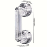 Asa de ventosa de plástico para baño, Barra de agarre multifuncional para ducha, Instalación sin taladrar, Compatible con áreas húmedas, Uso versátil para nevera de cocina, armario - 1 unidad