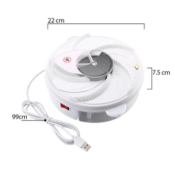 Atrapa Moscas Eléctrico USB Trampa Automático Giratorio YD218