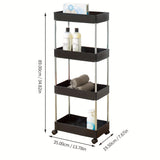 1 unidad de estante de almacenamiento de múltiples capas de 3 niveles / 4 niveles, carrito de utilidad para el hogar, caja y estante organizador de bocadillos, organizador de baño con ruedas, estante de especias de cocina, organización y almacenamiento p