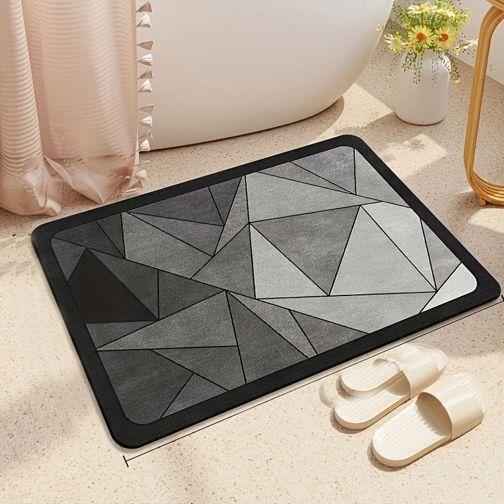 1 alfombra de baño de tierra de diatomeas 3D ultra absorbente, secado rápido, suave de poliéster, ideal para baño, ducha, tina, entrada, decoración de otoño y hogar