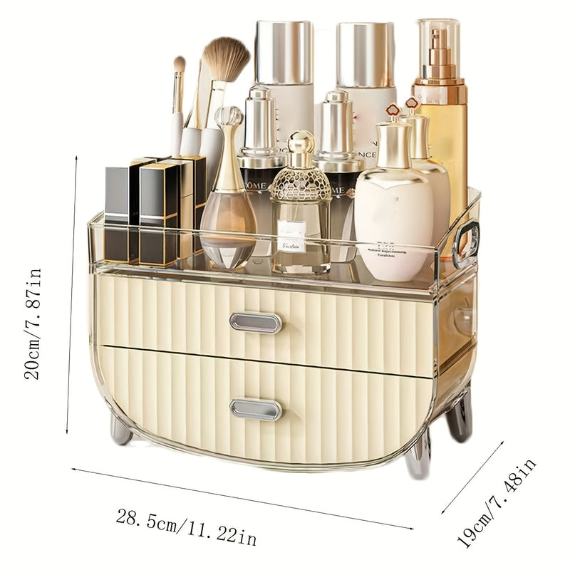 Organice sus productos para el cuidado de la piel con esta caja de almacenamiento de mascarillas faciales acrílicas de gran capacidad y organizador de maquillaje