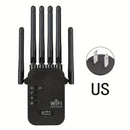 Repetidor de señal de Wi-Fi, mejorador de red doméstica, compatible con el sistema WIFI6 - Alta velocidad, compatible con 2,4 GHz, enchufa y juega, sistema de 6 antenas, cobertura estable en toda la casa, expansión de Wi-Fi fácil, adecuado para oficina,