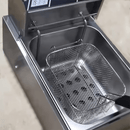 Canasta de Acero Inoxidable con Mango Metálico - Fácil de Limpiar, Plegable y Resistente al Calor | Ideal para Papas Fritas, Alitas de Pollo y Más | Herramienta de Cocina Comercial y Doméstica | Estructura de Malla Duradera | Canasta de Malla Robusta
