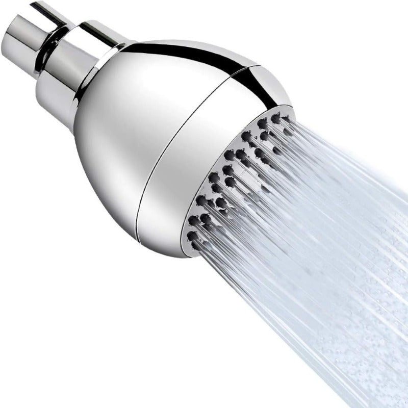1pc Cabezal de Ducha de Alta Presión de 3 Pulgadas, ABS, Conector de Bola de Latón Giratorio Ajustable, Diseño Antiobstrucción y a Prueba de Fugas para una Experiencia de Ducha Cómoda - Acabado Cromado, Accesorios de Ducha
