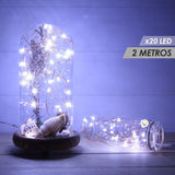 Luces Micro Led Decoración Luz Navidad Función Con Pila AE036