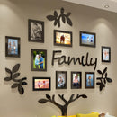 1 Juego de Decoración de Árbol Genealógico de Familia, Pegatina de Espejo de Acople DIY, Collage de Marco de Imagen, Decoración del Hogar, Adecuado para Sala de Estar, Dormitorio, Comedor, Oficina, Regalo para Nueva Casa, Grande 47x47 pulgadas