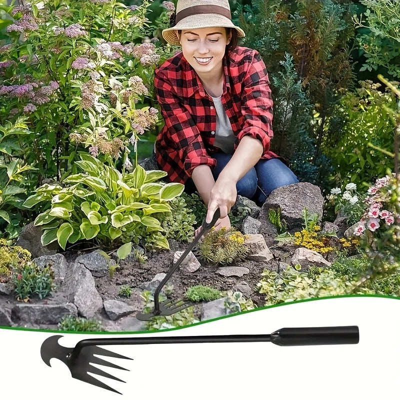 Juego de 3 piezas de acero inoxidable para eliminar malezas, manual, con herramienta de jardinería en forma de L, para eliminar moho de ladrillos y limpiar el borde de la hierba. Herramientas de jardinería duraderas.