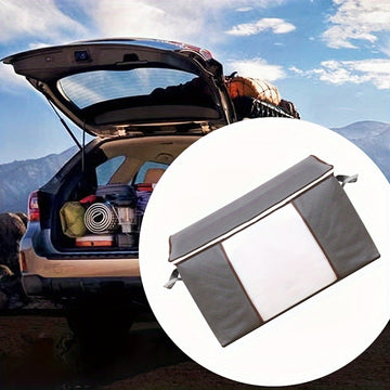 1pc Bolsa De Almacenamiento De Ropa De Gran Capacidad Con Asa Reforzada, Cremallera Resistente, Para Edredones, Mantas, Ropa De Cama
