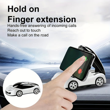 Soporte para Teléfono para Salpicadero de Coche Rotativo 360° y Plegable - Diseño Elegante en Blanco, Material ABS Duradero, Operación Fácil Sin Tacto para Conducción Segura y Navegación, Soporte para Teléfono para Coche