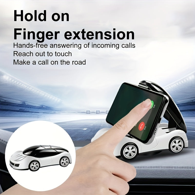Soporte para Teléfono para Salpicadero de Coche Rotativo 360° y Plegable - Diseño Elegante en Blanco, Material ABS Duradero, Operación Fácil Sin Tacto para Conducción Segura y Navegación, Soporte para Teléfono para Coche