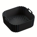8,86 pulgadas de reutilizables, rectangulares, de silicona para freidor de aire, para Ninja AF140, AF141, AF180, AF181, Philips HD9270 y otros modelos - Antiadherente, resistente al calor, fácil limpieza, accesorio para hornear | Forma cuadrada | Silicon