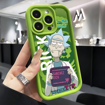 Estuche Divertido de Rick y Morty para iPhone 16, 15, 14, 13, 12, 11 Pro Max Mini XR XS X 7 8 Plus - Cubierta Trasera Suave TPU Antigolpes