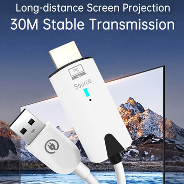 Transmisor y receptor inalámbricos 30M 4K, decodificación 1080P, salida 60Hz, 8 TXs a 1 RX, kit de extensión de video y audio inalámbrico 5G, adaptador de TV Stick, cable de exhibición para cámara, portátil, escritorio, PC, TV Box, PS5/4 a monitor de TV,