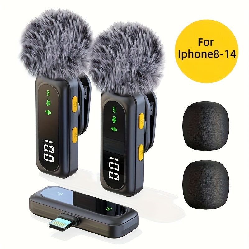 2025 Nuevo Micrófono Mini USB C para iPhone, Android y Cámara con Pantalla LED Utsund sin varillas de Solapa con Reducción de Ruido para Grabación de Video, Entrevistas, Vlogs y TikTok