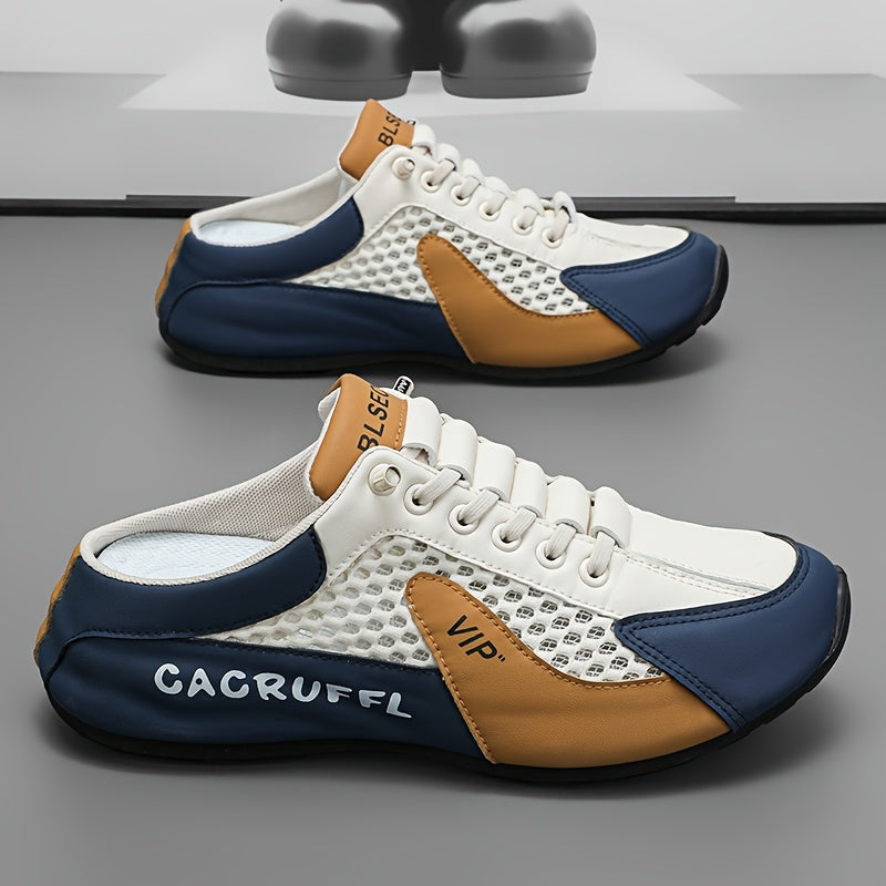 Sandalias de plataforma sin cordones para hombre - Zapatos ligeros y transpirables para verano con suela gruesa de PVC para aumentar la altura, diseño casual de calzado urbano en khaki/gris/verde, comodidad para todas las estaciones para uso diario y act