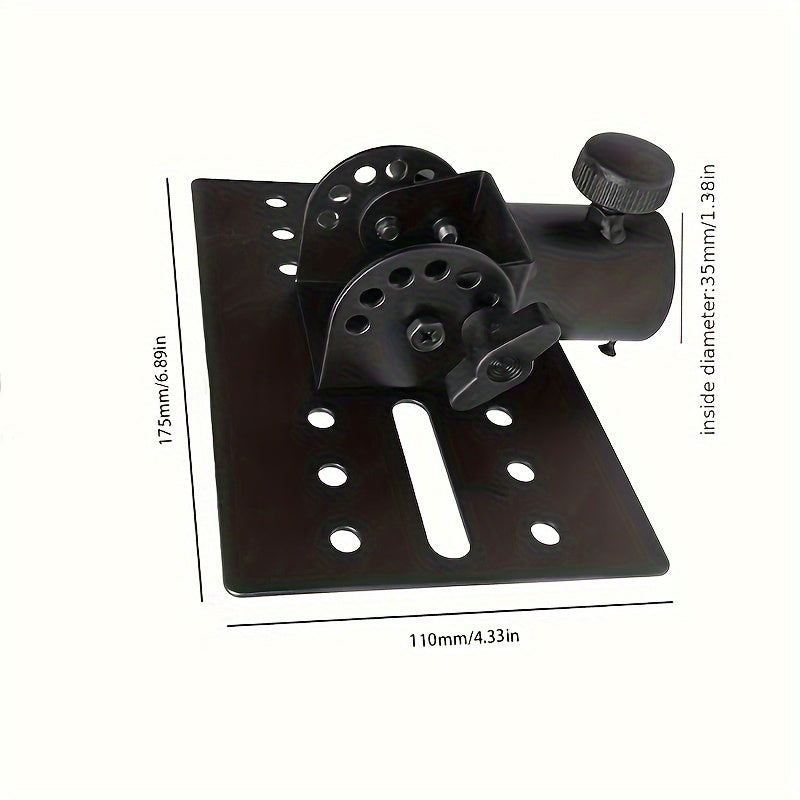Soporte de altavoz ajustable de 1pc, bandeja metálica de diámetro interior de 35mm, placa base rotativa, cuerpo de hierro, accesorio de equipo de audio para altavoces de estudio