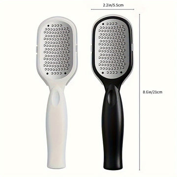 Juego de Lima y Raspador Metálico Antialérgico para Pies - Ideal para Suavidad y Cuidado en Beige Claro Seco | Herramienta Esencial para Pedicura Duradera | Exfoliación de Pies