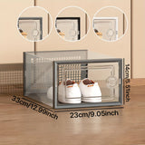 12 piezas de Cajas de Almacenamiento Plásticas Estilo Clásico con Tapa, Organizadores Apilables, Armario para Zapatos Transparente, Adecuado para el Hogar, Vitrina de Armario, Contenedores de Organización Doméstica y Cajas para Botas y Zapatos, Verano, T