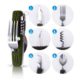 Navaja Multiusos Scouts 6 en 1 Cuchara Tenedor Sacacorchos MJ450