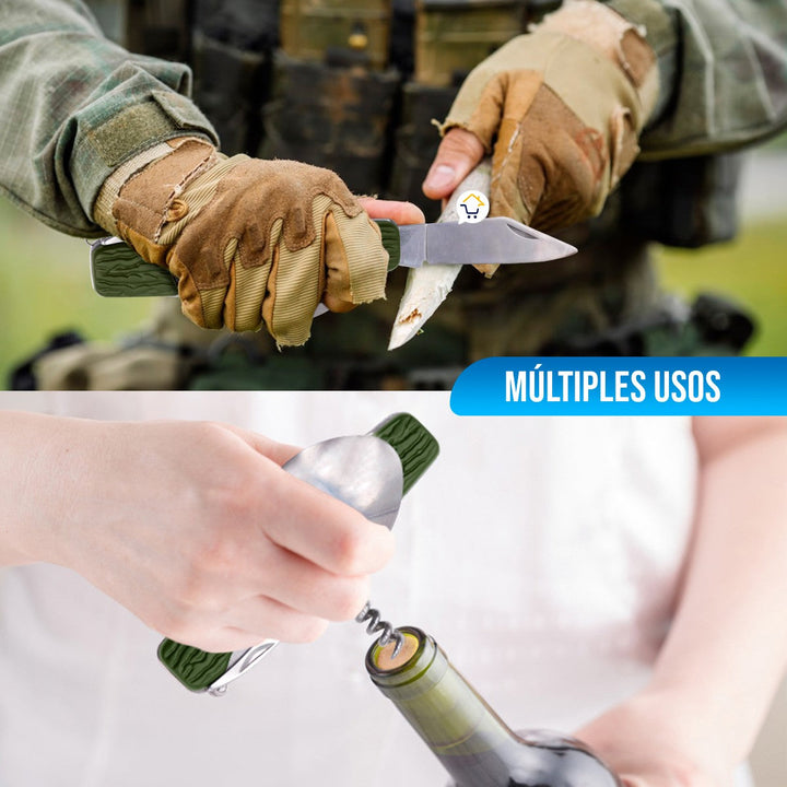 Navaja Multiusos Scouts 6 en 1 Cuchara Tenedor Sacacorchos MJ450