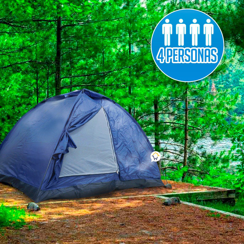 Carpa Camping Armable Semi Impermeable 4 Personas HY1100