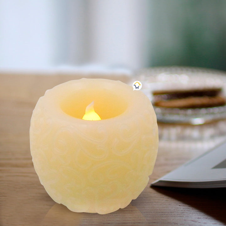 Vela Decorativa LED Parafina Efecto Real Redonda VDL01