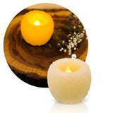 Vela Decorativa LED Parafina Efecto Real Redonda VDL01