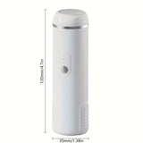 Amoladora Eléctrica para Pies con Doble Cabezales (Grosor/Fino) y 3 Velocidades - Dispositivo de Uñas y Pedicura USB, Herramienta Ligera para el Hogar, Batería de Litio Duradera - Blanco/Morado