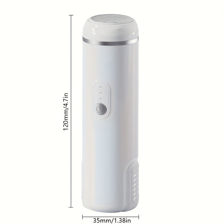 Amoladora Eléctrica para Pies con Doble Cabezales (Grosor/Fino) y 3 Velocidades - Dispositivo de Uñas y Pedicura USB, Herramienta Ligera para el Hogar, Batería de Litio Duradera - Blanco/Morado