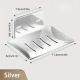 Porta jabón de acero inoxidable para baño, montado en la pared, elegante, con rejilla de drenaje, ideal para decoración del hogar, regalo para Navidad o Halloween