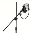 Filtro de pop de micrófono, protector de viento de micrófono flexible con malla metálica, pantalla de pop de micrófono adecuada para Blue Yeti y cualquier otro micrófono, grabación de estudio