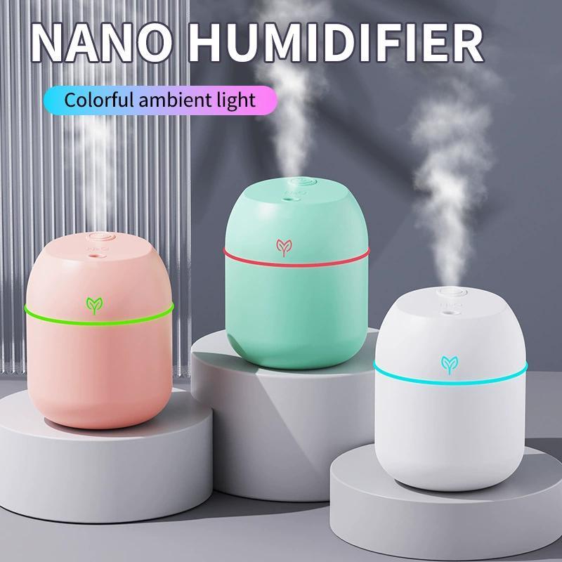 Humidificador de escritorio de 220 ml con USB Mini, Máquina de tratamiento de aire y aroma para el hogar y coche