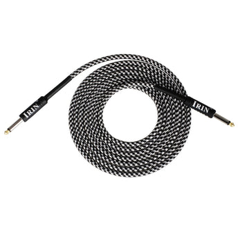 IRIN Cable de Conexión para Instrumentos Musicales de Guitarra 6.35mm Cabeza Recta a Cabeza Recta 3m 6m 10m Tres Longitudes Trenzado Colorido, Guitarra, Instrumento Musical