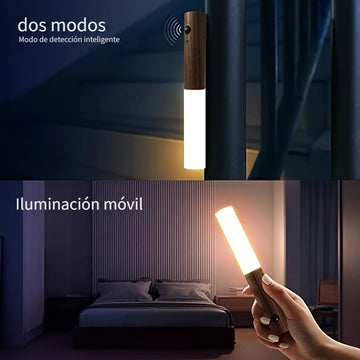 Luz nocturna inteligente de inducción del cuerpo humano de 1 pieza, luz de pared LED recargable para gabinete de pasillo, luz de inducción de pared para inodoro doméstico, alimentada por USB