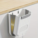 Organizador de basura de cocina plegable de plástico - Bote de basura para colgar en pared o puerta de gabinete con diseño perforado para drenaje fácil, solución de almacenamiento que ahorra espacio, función Easyhang, organizadores y almacenamiento para