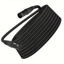 XDSPLO Cable de Micrófono de Alta Fidelidad XLR Macho a Hembra de 3 Pines - Trenzado de Nylon Duradero, Núcleo de Cobre Puro para Transmisión de Señal Sin Pérdidas, Mejorado con Pines Más Gruesos y Blindaje Intrincado - Ideal para Sistemas de Grabación y