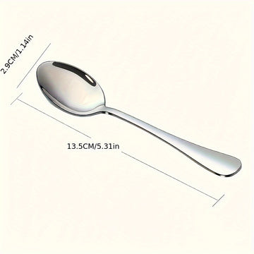 6/12 cucharitas, cucharas para té, cucharitas para café, cucharas de acero inoxidable, cucharas para postres, para hogar, restaurante, cafetería o fiestas, cubiertos
