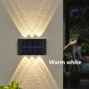 2 unidades de luces solares para paredes, iluminación para patio al aire libre para jardín, villa, paisaje, luces para paredes, cero factura de electricidad, diseño inalámbrico para paredes exteriores.