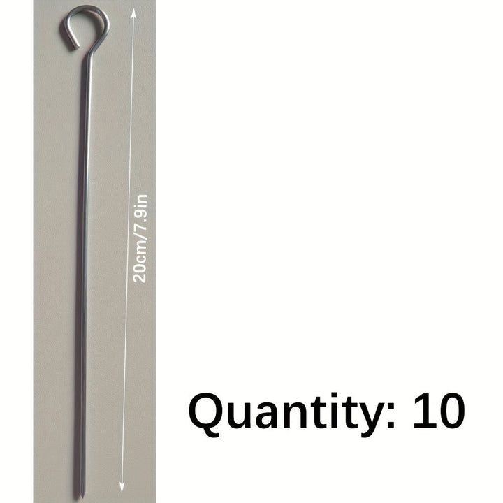 10 piezas/20 piezas de pinchos para hornear de acero inoxidable, accesorios para horno, pinchos para hornear colgantes, gancho para brochetas de carne para horno, pinchos para barbacoa, pinchos para colgar en la estufa de acero inoxidable